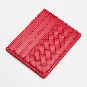 Red Leather Card Holder